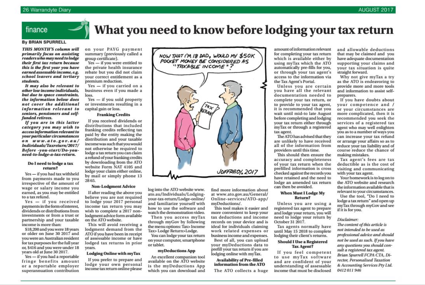 WHAT YOU NEED TO KNOW BEFORE LODGING YOUR 2017 PERSONAL INCOME TAX RETURN
